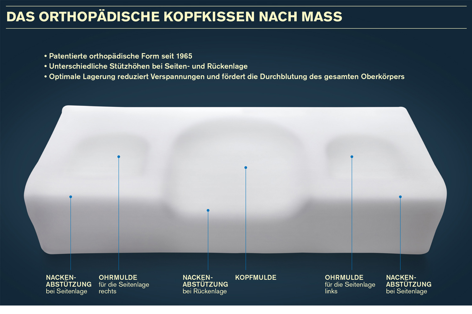 witschi orthopädisches Nackenkissen Deluxe ink. Bezug