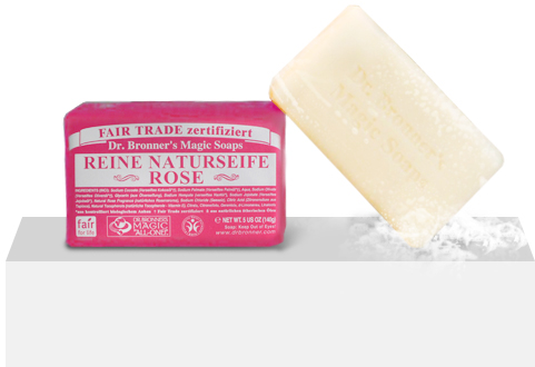 Dr. Bronners Bio Festseife - Rose 140g